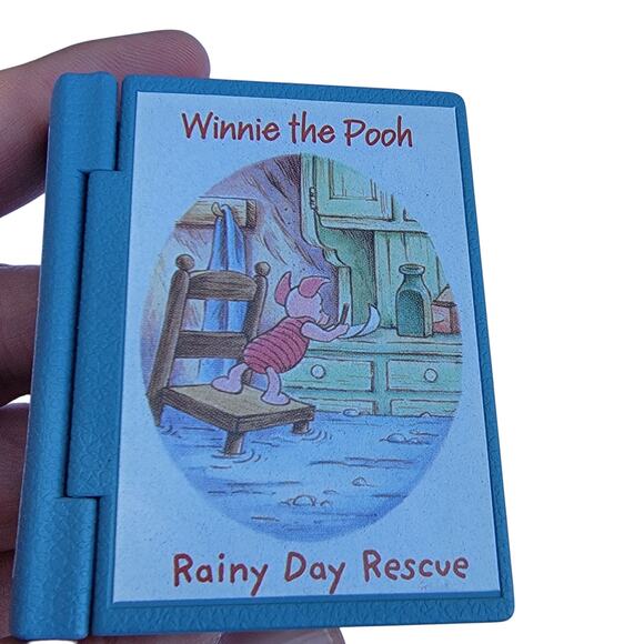 Vintage Winnie the Pooh Book Ornament “Rainy Day Rescue” Piglet & Pooh 1990s - Picture 7 of 10